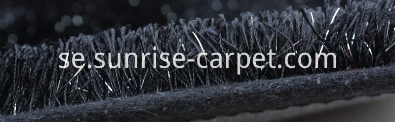 Polyester Tjock Garn Plain Rug Svart Polyester Thick Yarn Plain Rug Black